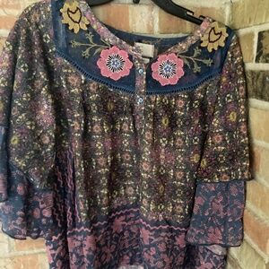Anthropologie Top M 9-H15 STCL Boho